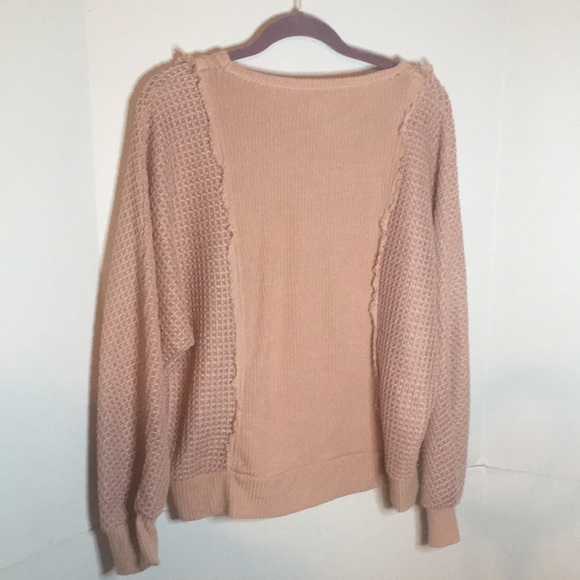 KNOX ROSE TOP WAFFLE AND NEEDLEPOINT DESIGN SWEATER SIZE XXL - Picture 2 of 4